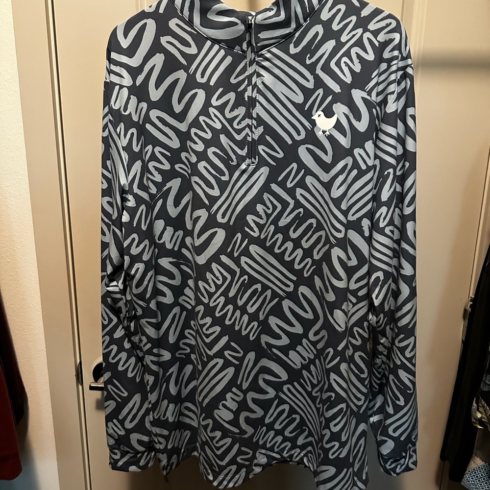 Bad Birdie Gray and White Long Sleeve Tee